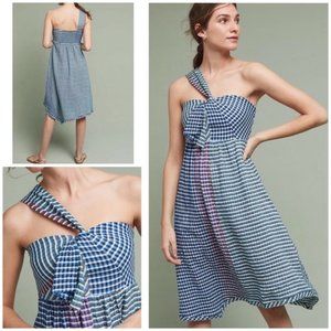 Anthropologie Maeve Waverly One Shoulder Dress